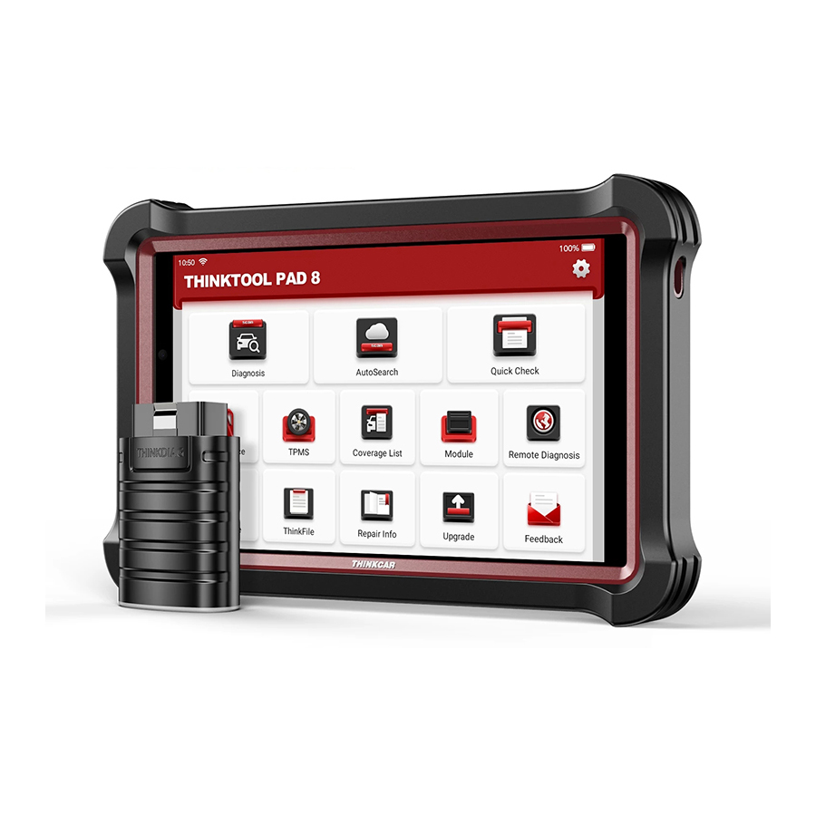 THINKCAR THINKTOOL PAD 8 Bi-directional Tool TPMS Make A/F Adjust All System ECU Coding With 34 Special Reset Functions