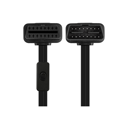 FOXWELL OBD2 16Pin Connector Extension Adapter Cable 60cm OBDII ODB2 16 Pin male to Female With ON/OFF switch Cable