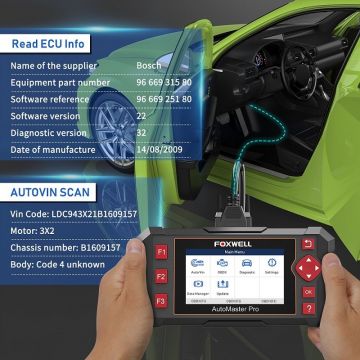 FOXWELL NT604 Elite Enhanced 4 Systems Diagnostic Scanner Support Full OBDII 10 Modes  ABS SRS Transmission Check Engine-Obdzon-1