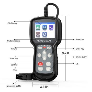 EUCLEIA Tabscan A411 OBD2 Automotive Scanner All OBDII Code Reader Professional Car Diagnostic Tool Free Update-Obdzon-4