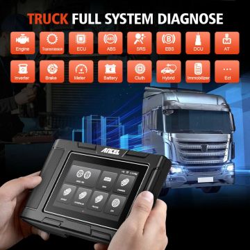 ANCEL HD3400 Heavy Truck Engine Diagnostic Scanner Compatible for Cummins CAT Detroit Paccar  All System DPF Regeneration Support 2 in 1 Truck And  Car Diagnostic -Obdzon-1