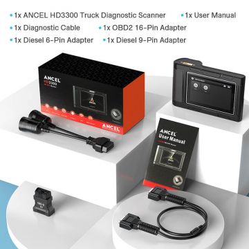 ANCEL HD3300 Heavy Duty Truck Scanner DPF Regeneration And Service Reset All System Diagnostic Diesel OBD2 Scanner-Obdzon-4