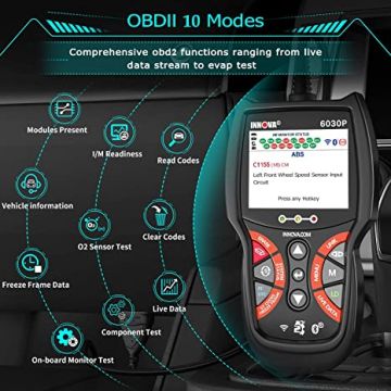 INNOVA 6030P OBD2 Scanner ABS Code Reader Check Engine Light-Diagnostic Scan Tool Live Data with Battery Test-Obdzon-1