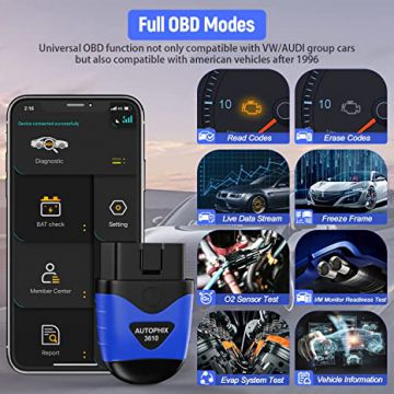 AUTOPHIX 3610 Bluetooth Diagnostic scan Tool for VW/ Audi/ Skoda/ SEAT Full-System Car Code Reader-Obdzon-4