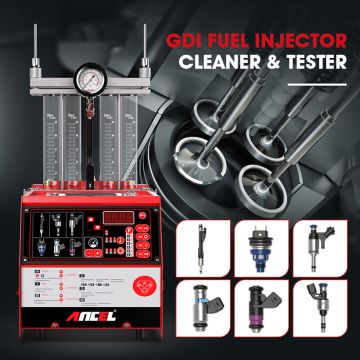 ANCEL AJ400 GDI 4-Cylinders Fuel Injector Cleaner EFI FEI Cleaner Test Ultrasonic Cleaning Gasoline Auto Tool for Car Motorcycle-Obdzon-1