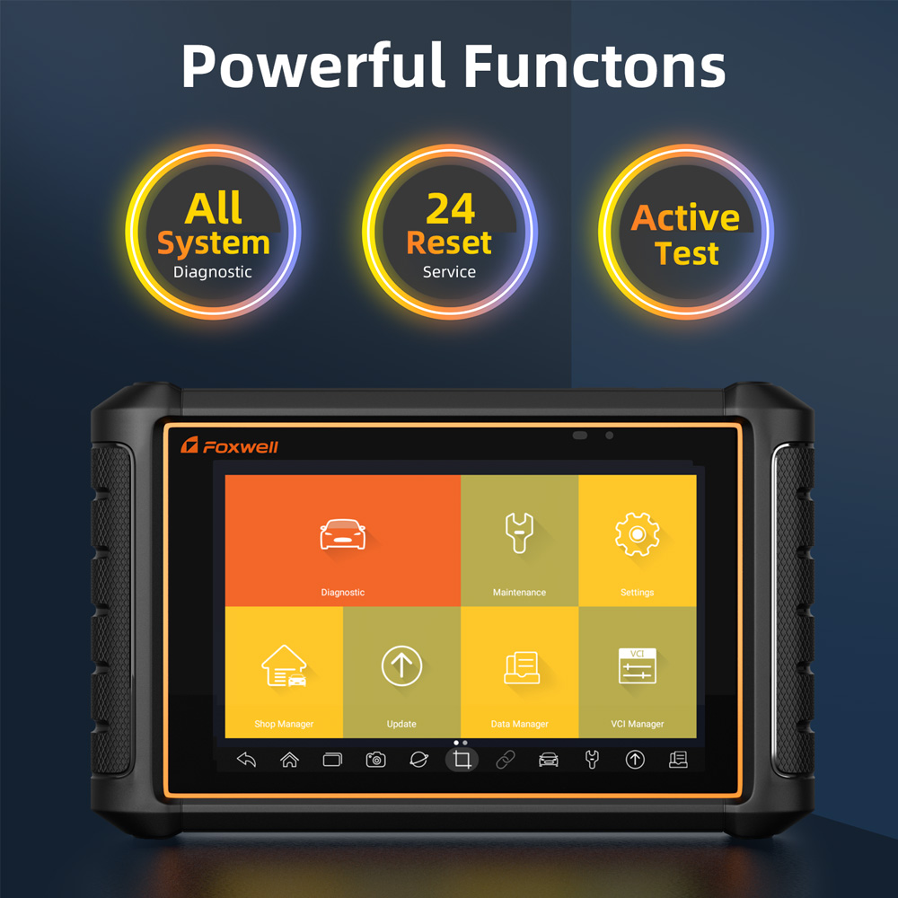 FOXWELL GT65 supports all system diagnostic, 24 reset service, active tes